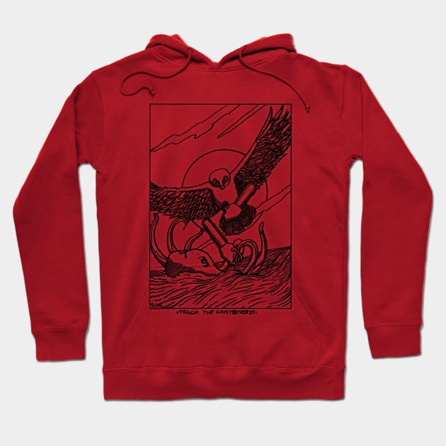 Owl_and_Octopus_linework Hoodie by Cryptids-Hidden History